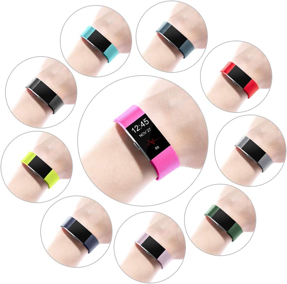GEAK Bands for Fitbit Charge 2, Adjustable Sports Wrist Bands for Fitbit Charge 2, Small Large