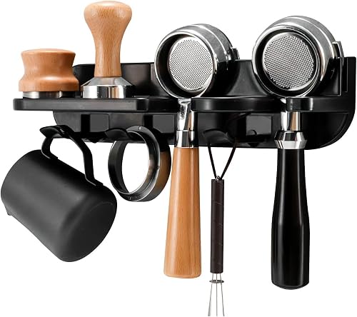 ALMEKAQUZ Wall Mounted Coffee Station Organizer