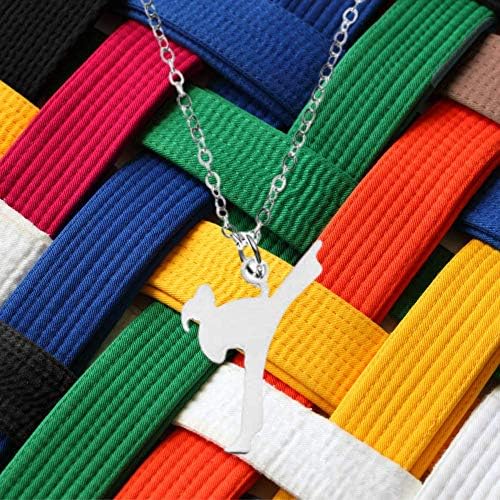 Karate Necklace, Martial Arts Pendant, Girls Charm Pendant