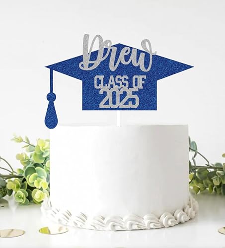 Miniatura 3 de 2025 Graduation Cake Topper, Custom Graduation Cake Topper, Congrats Custom Personalized Name Cake Topper, Class of 2025