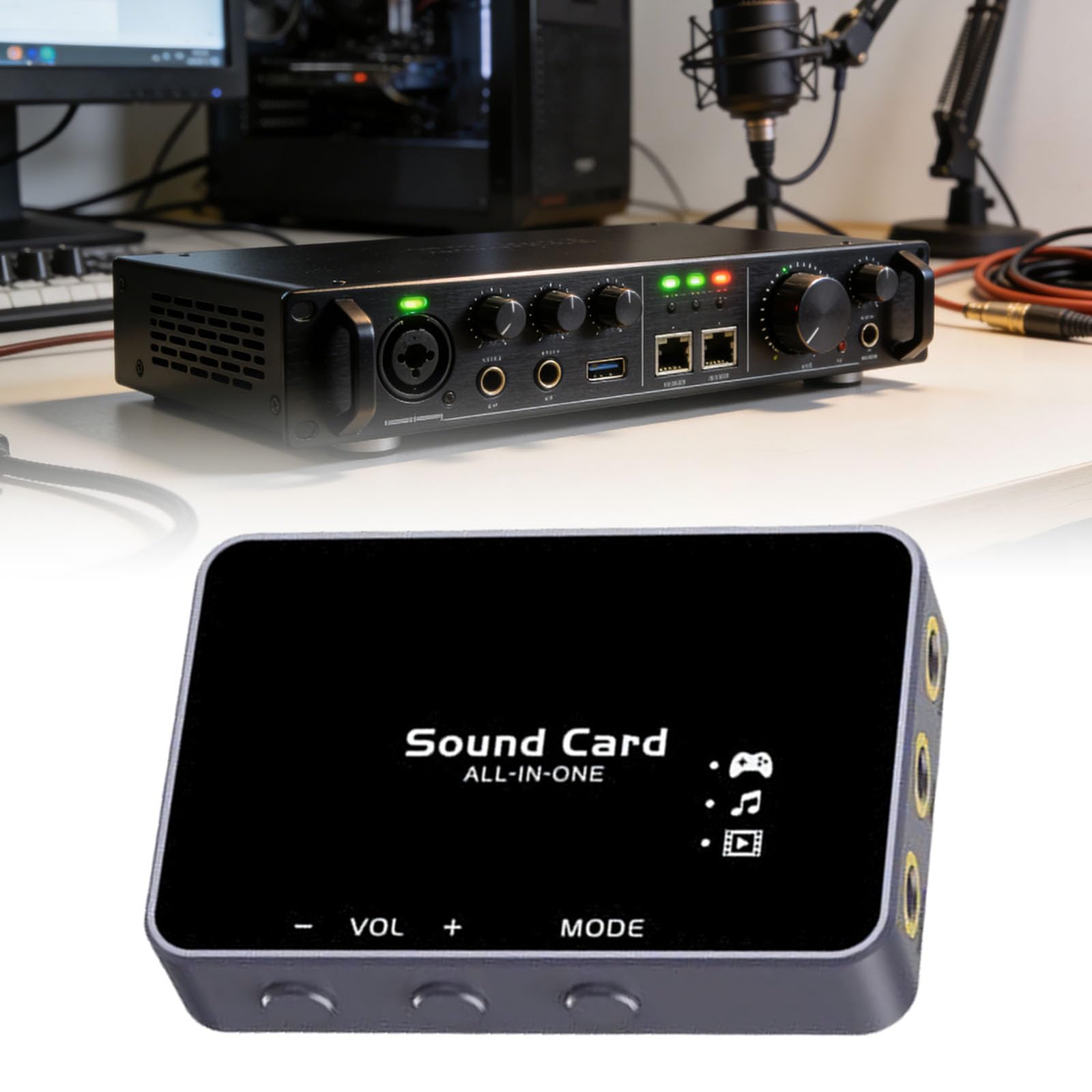 Adattatore audio USB Scheda audio Docking Station Chip avanzato per amplificazione e ottimizzazione delle cuffie scheda dinamica