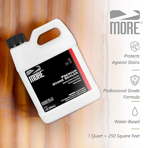 Miniatura 4 de MORE Sellador de piedra de alta calidad, protector a base de agua, sellador de granito, mármol, concreto y lechada, para uso en interiores y