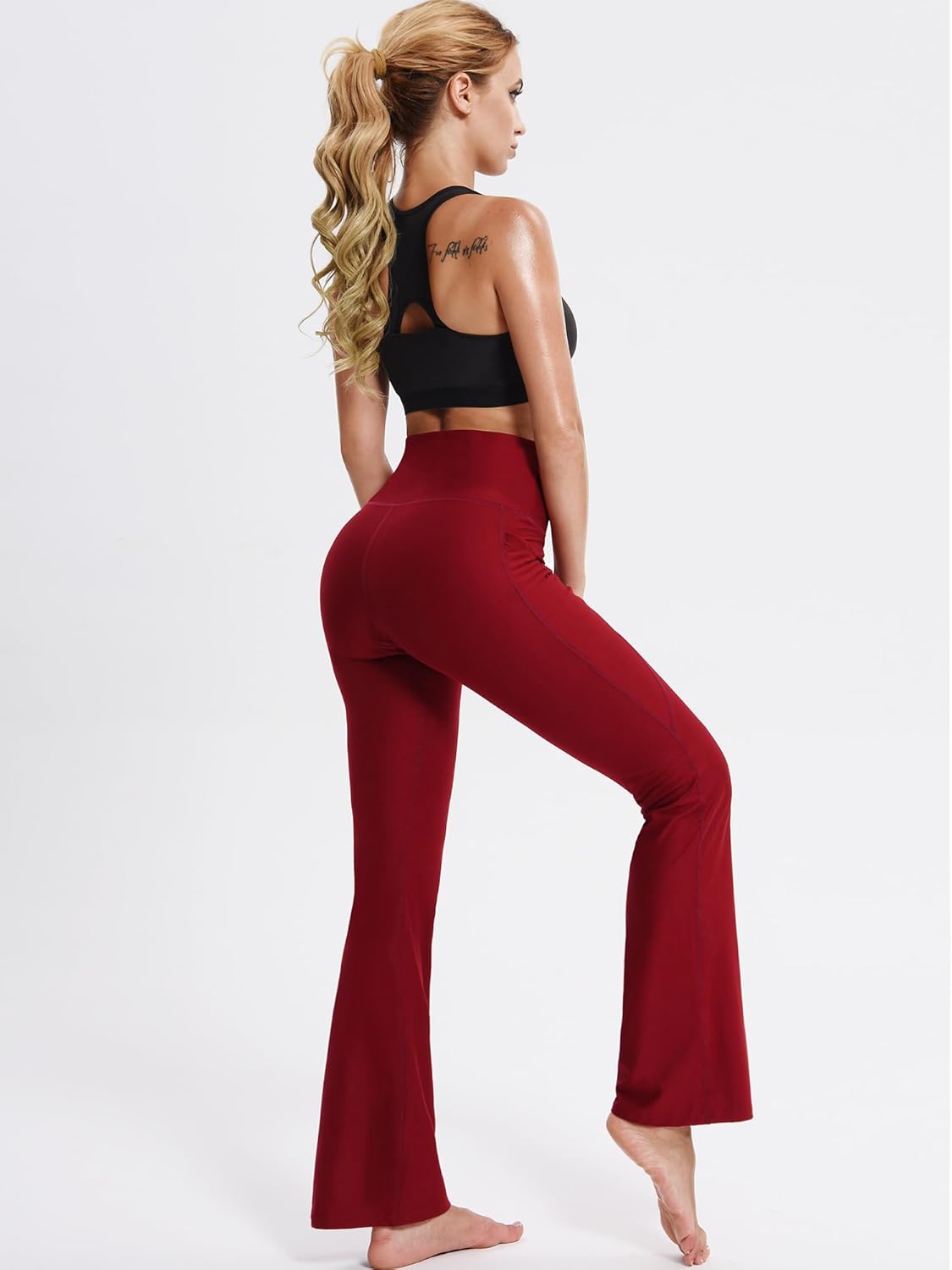 CADMUS High Waisted Yoga Pants Buttery Soft Bootcut Legging - Image 5