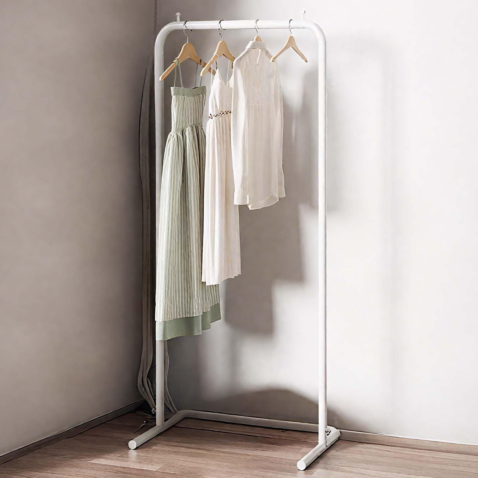 XDLEDMKIZ Multifunctional Black Coat Rack - 60cm/23.6in Freestanding Clothes Hanger for Entryway Hallway Bedroom Living Room - Holds Clothes Shoes Bags and Baskets