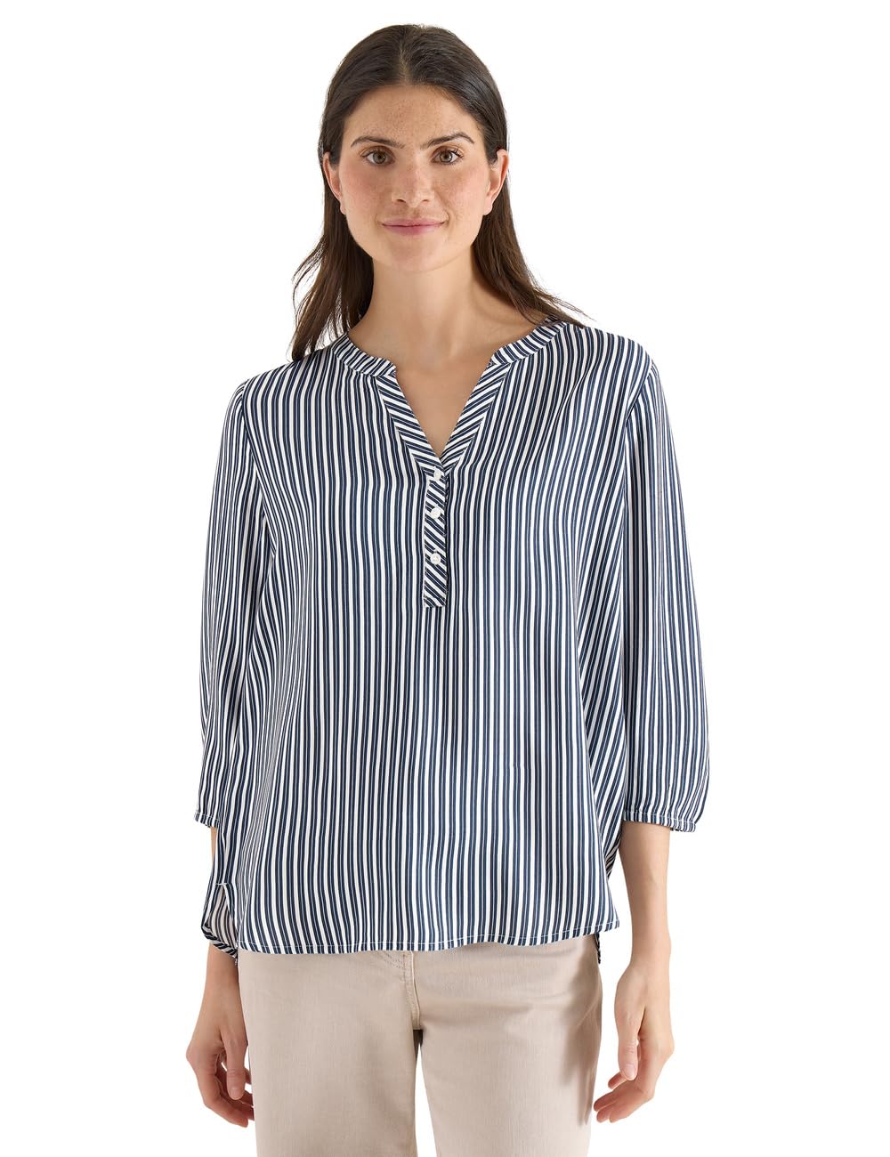 Cecil Women's Universal Blue Striped Blouse Xl