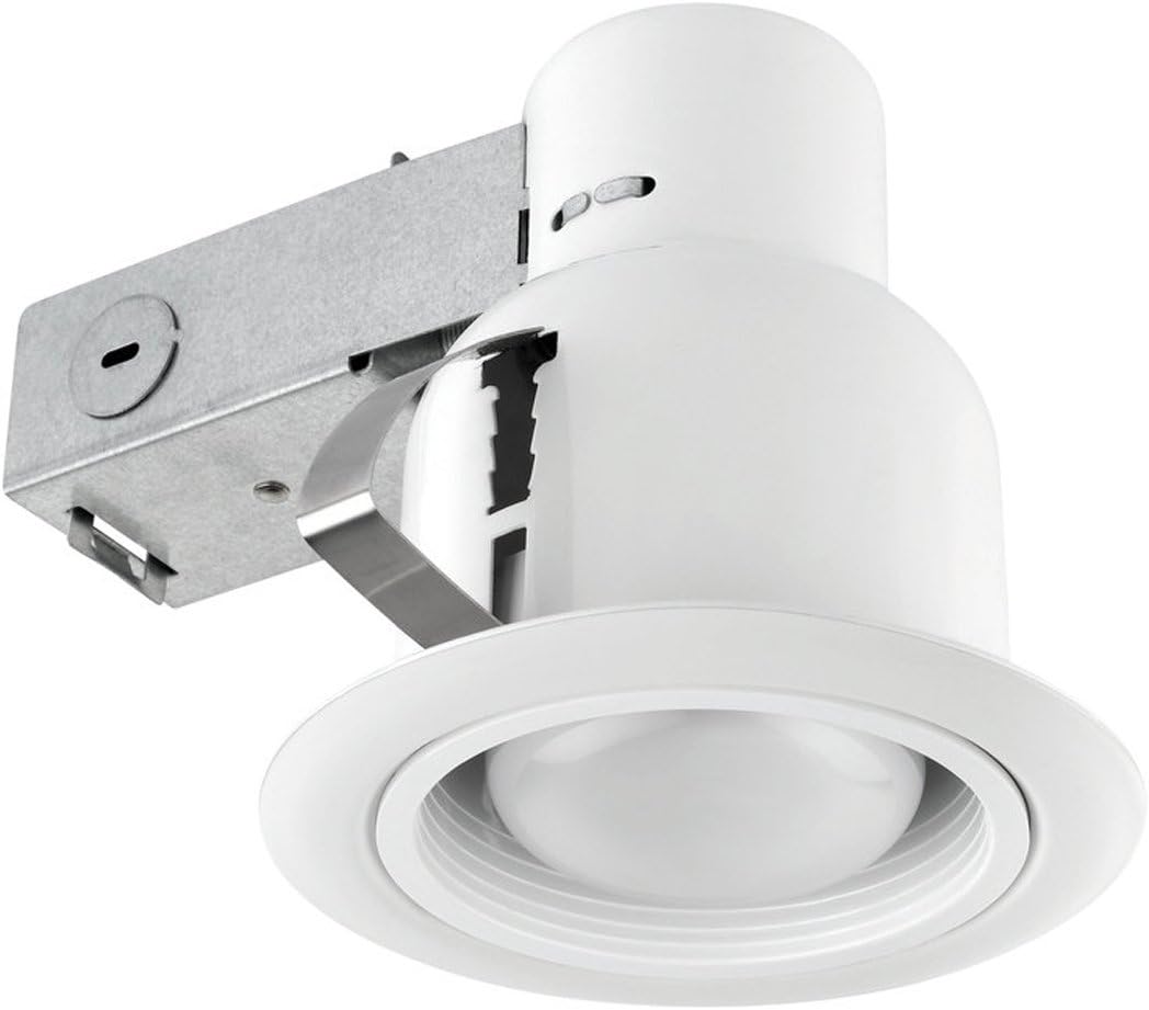 Globe Electric 4" Ultra Slim LED Integrated Recessed Lighting Kit, 9 ...
