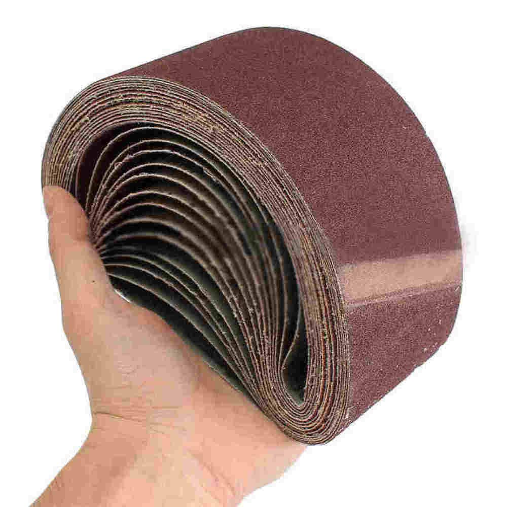10 Uds 75x457mm bandas de lijado P40 - P1000 banda abrasiva de pantalla de lijado para madera suave metal pulido banda abrasiva, 320#