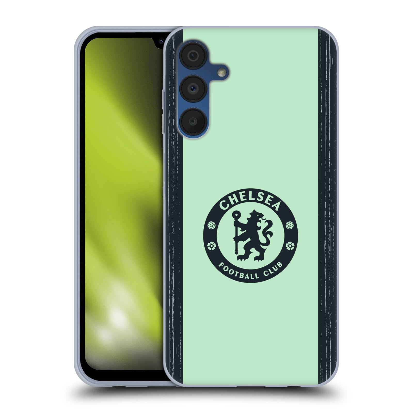 Head Case Designs Officially Licensed Chelsea Football Club Third 2023/24 Kit Gel Case [Military Grade Protection] Compatible with Samsung Galaxy A15 and Compatible with MagSafe