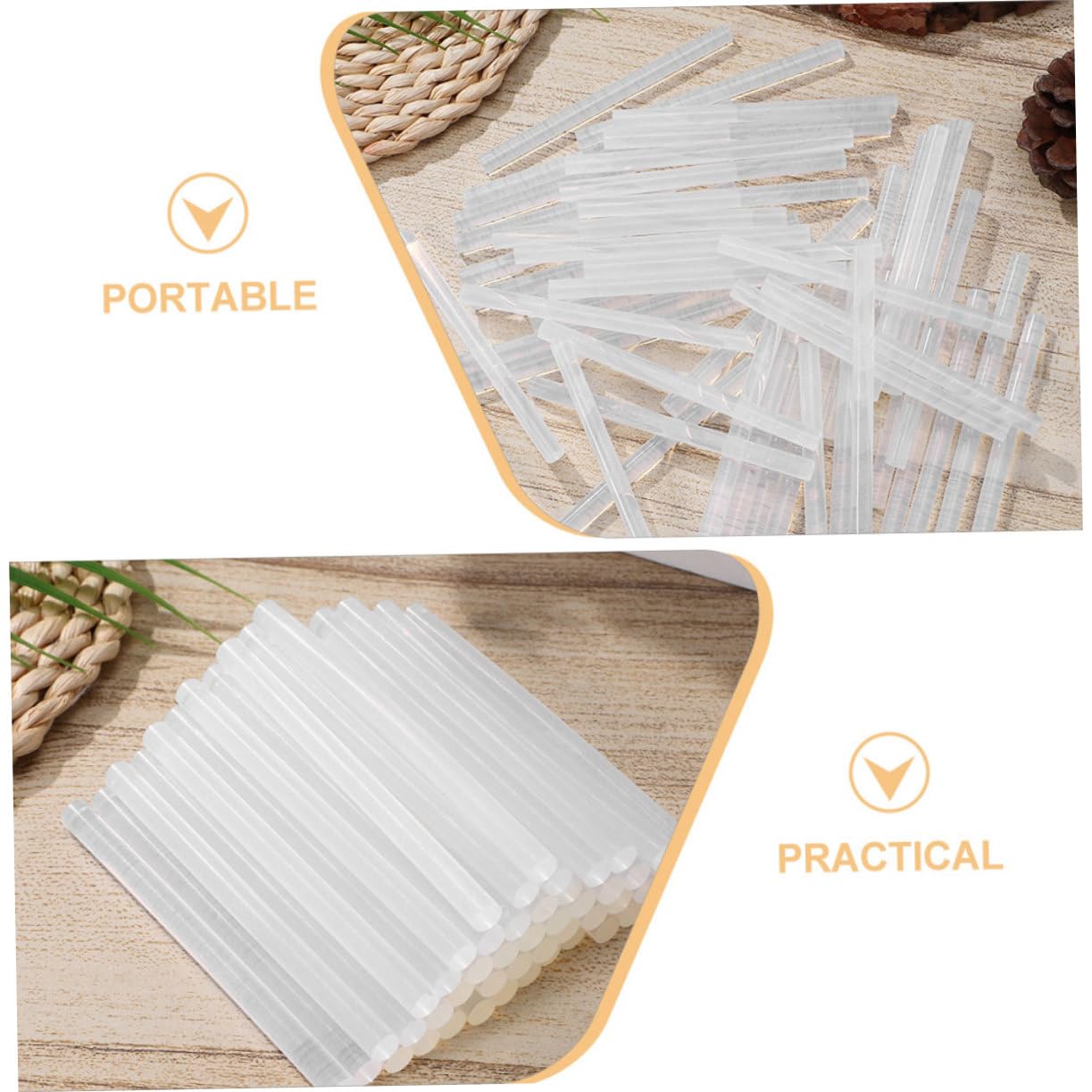 KICHOUSE 150pcs Hot Melt Glue Sticks for DIY Crafts Adhesive Glue Rods Multi-Purpose for Home Repairs and Art Projects