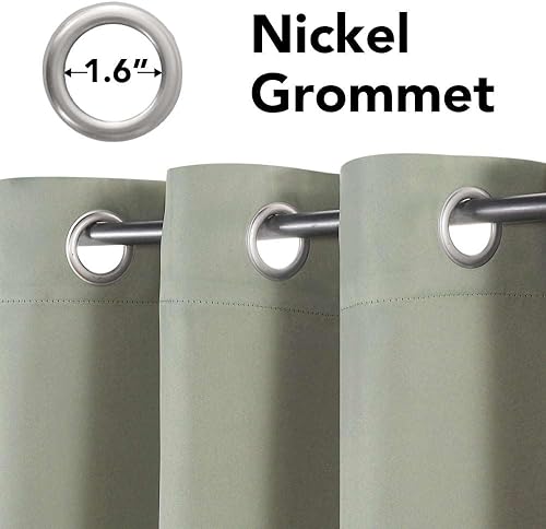 Miniatura 128 de H.Versailtex - Cortinas opacas con aislamiento térmico para oscurecer la habitación, cortinas extralargas, paneles con ojales