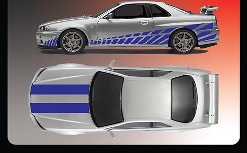 Calcomanías gráficas de vinilo compatibles con Nissan Skyline GTR R34 1999-2002 como se ve en el vehículo conducido por Paul Walker en The Fast and