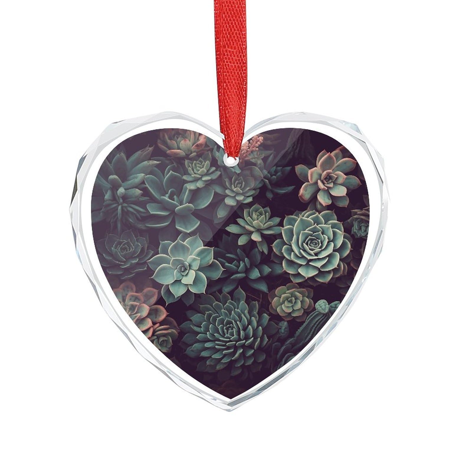 Wsoihfec Style Succulents2 Engagement Gifts For Couples, Glass Ornaments Just Married Bridal Shower Decor, Heart Keepsake Decor For Bride & Groom