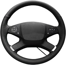 Steering Wheel Cover for Benz for E-Class W212 E 300 260 200 2009 2010 2011 2012 2013 Car Interior Accessories Car Steering Wheel Mesh Cover Steering Wheel Cover (Grey Thread)