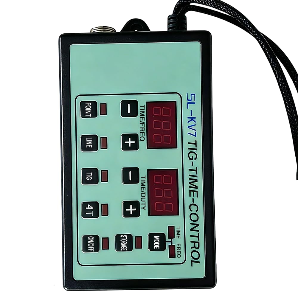 SL-KV7 Argon Lichtbogenschweißen, Hochpräziser Zeit Impulsregler, DIY-Kaltschweißgerät aus Edelstahl, Modifiziertes Kaltschweißgerät, Einpunkt-/Durchgangs-/Lichtbogenschweißen/2T/4T (ohne Pedal)