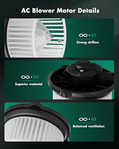 Vista 921 de SCITOO 700188 Reemplazo del motor del ventilador HVAC con jaula de ventilador para Toyota Tacoma 2005-2015, reemplazo OE - 87103-04043, 87103-04044