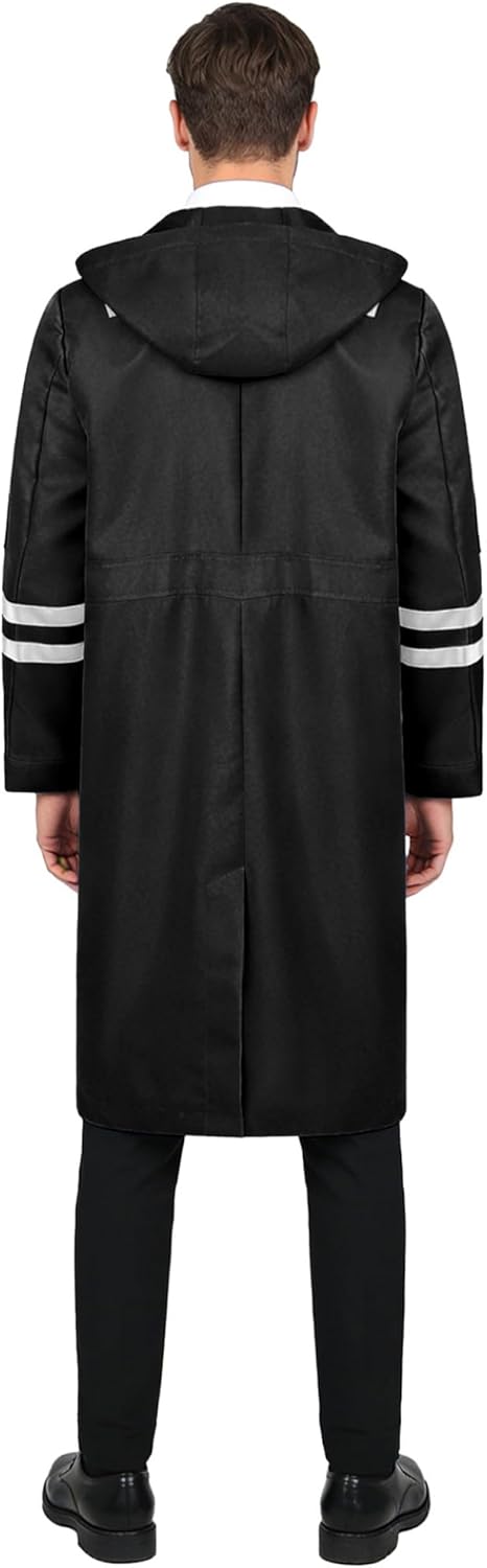 Linjinx Unisex Long Coat for Men Mechanic Work Shirt with Multi-pocket Welding Suits Long Sleeve Heavy-duty