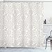 Produktbild ABAKUHAUS Abstrakt Duschvorhang, Geometrisches Muster, mit 12 Ringe Set Wasserdicht Stielvoll Modern Farbfest und Schimmel Resistent, 175x200 cm, Beige Taupe Tan