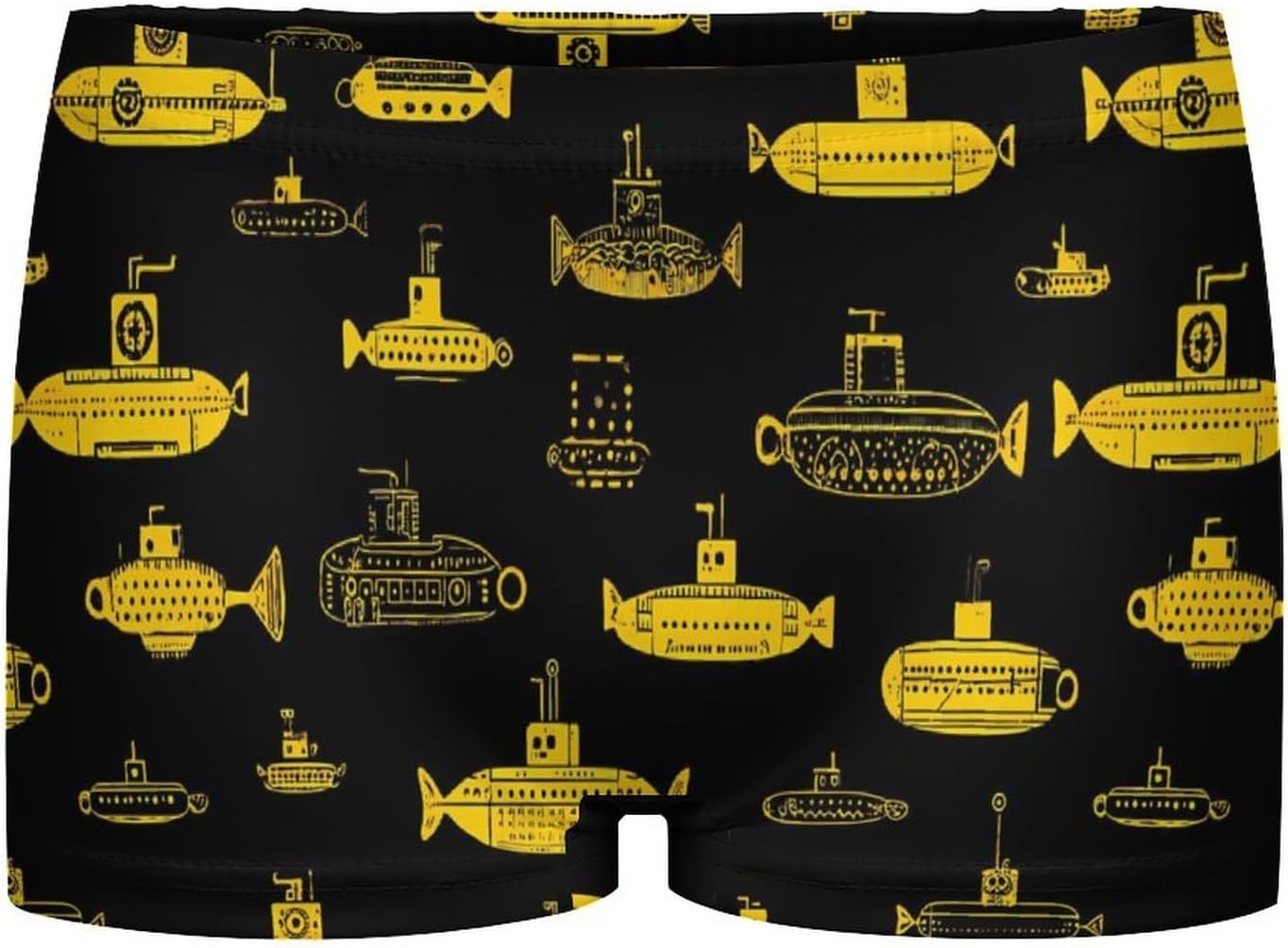 Submarine Pattern Funny Women's Boxer Briefs Breathable Underpants Trunks Stretch Underwear
