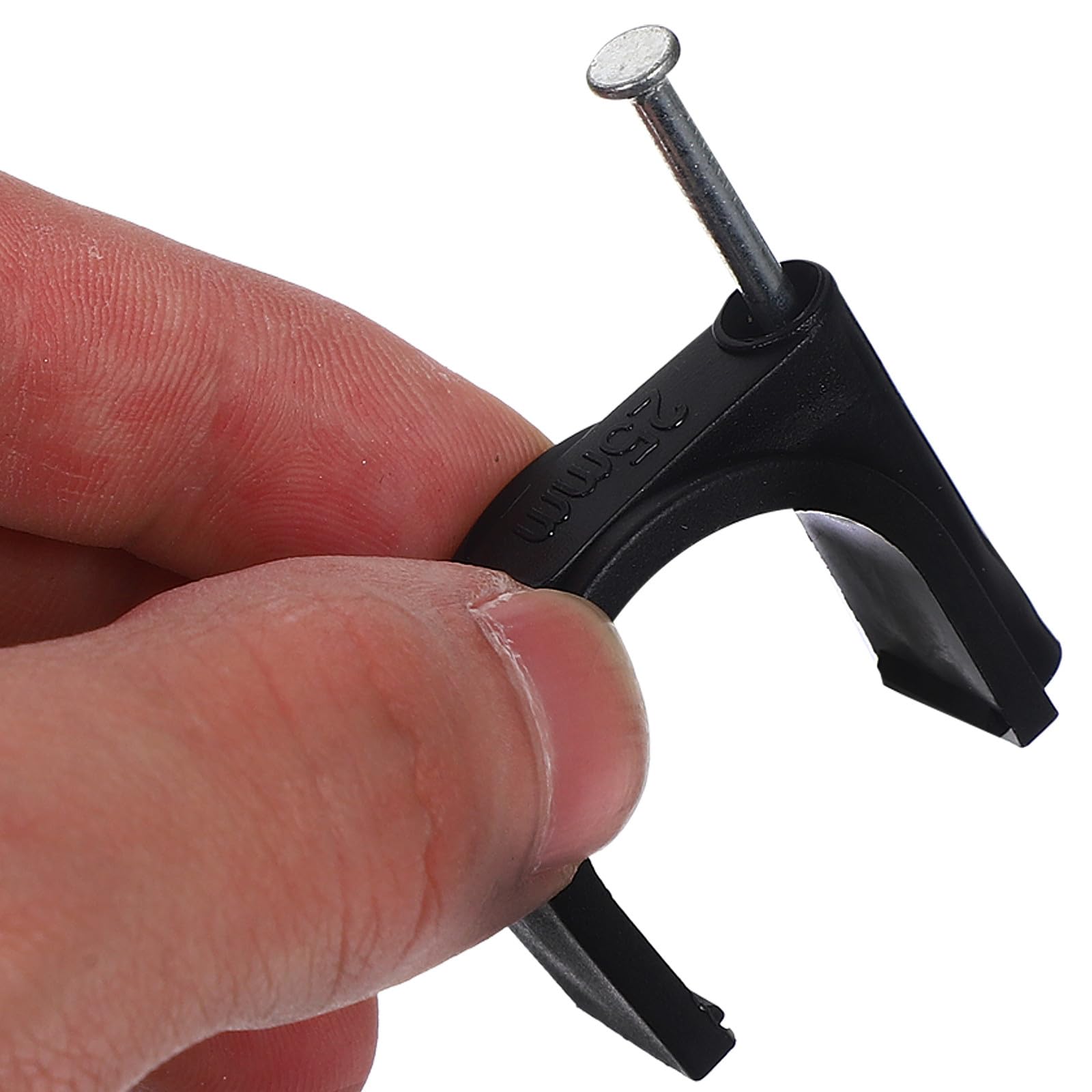 CALLARON 100pcs Colliers de Serrage pour Tubes en Acier et Plastique Noir, Pince en J Robuste avec Fixation Demi-collier, pour Accroche Tube Sécurisé