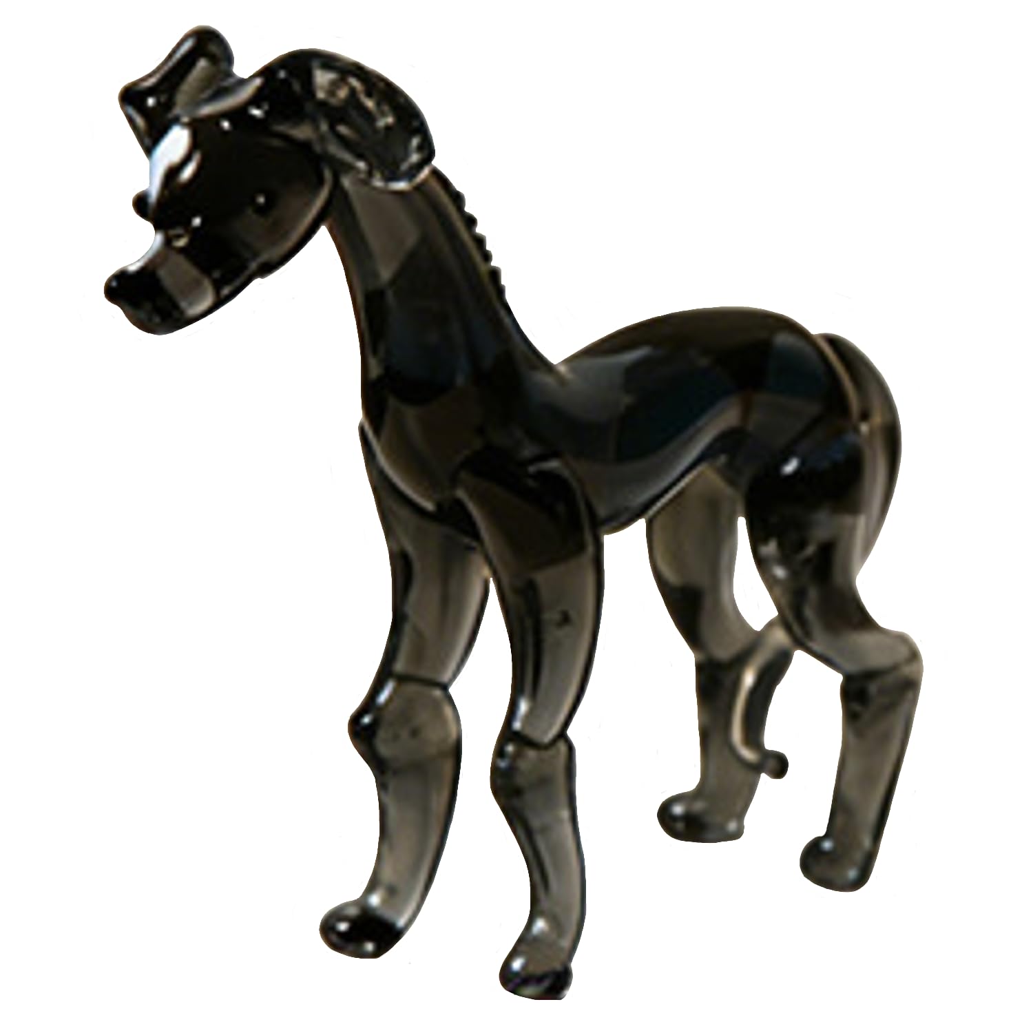 ZDHC Cute Greyhound Dog Figurine Art Hand Blown Glass Puppy Sculpture Collectible Animal Crystal Ornaments for Centerpiece Home Office Display Decor Craft