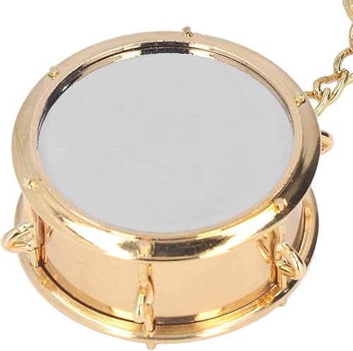 Miniatura 8 de Jiawu Llavero de tambor de trampa, decoración de cumpleaños, latón, lindo y portátil, exquisito, instrumento musical, llaveros para músicos para