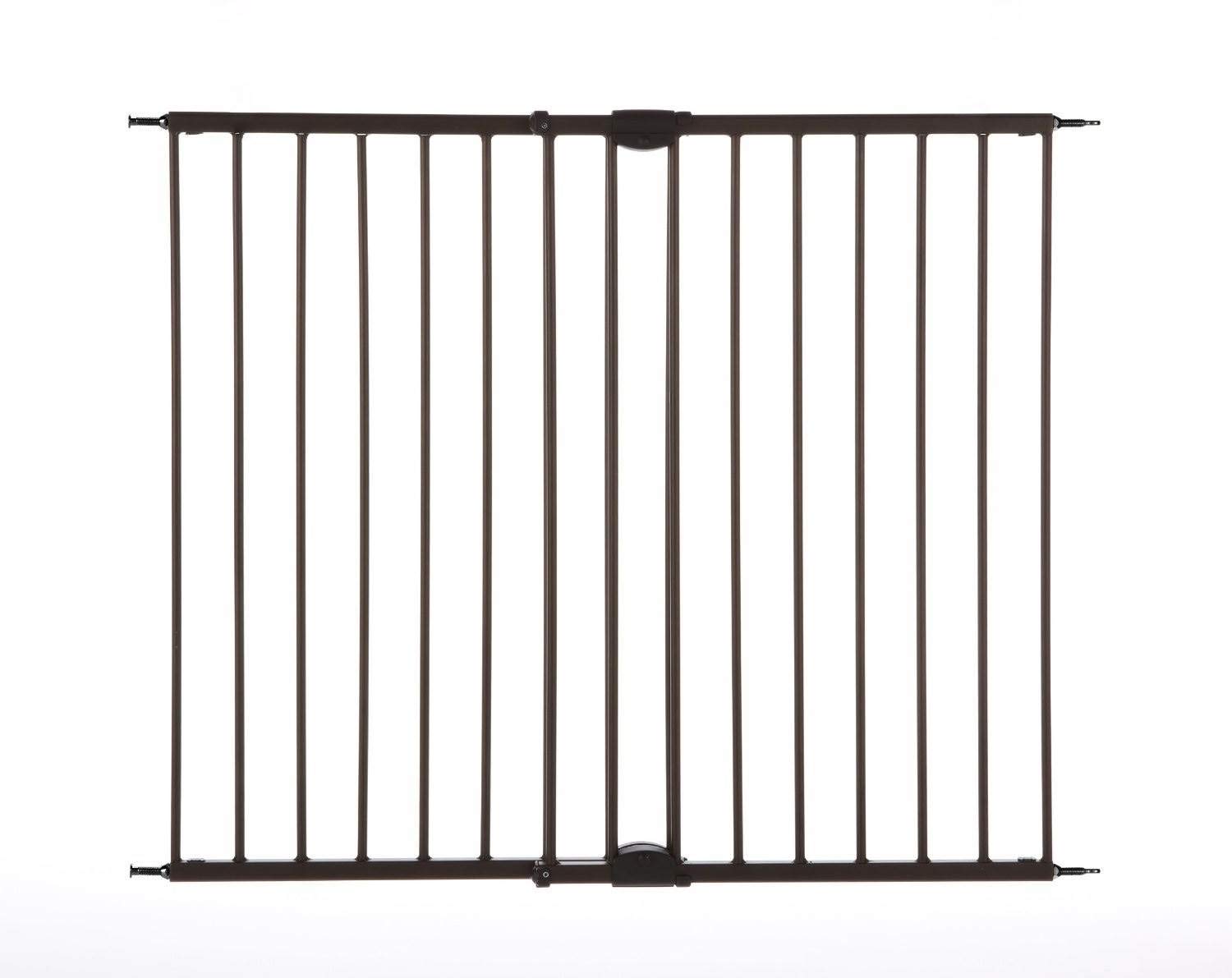 Toddleroo by North States 47.85" Wide Easy Swing & Lock Baby Gate: Ideal for Wider Areas and stairways. Hardware Mount. Fits Openings 28.68" - 47.85" Wide (31" Tall, Matte Bronze)