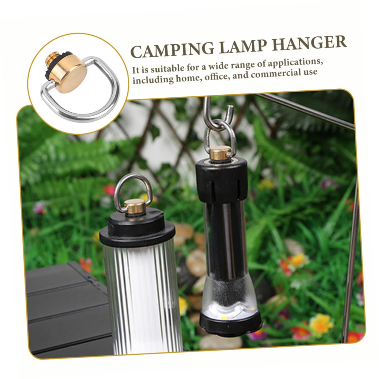 Abaodam Camping Lamp Loop Hanger d Shape Hanging Loop Ring for Camping Supplies