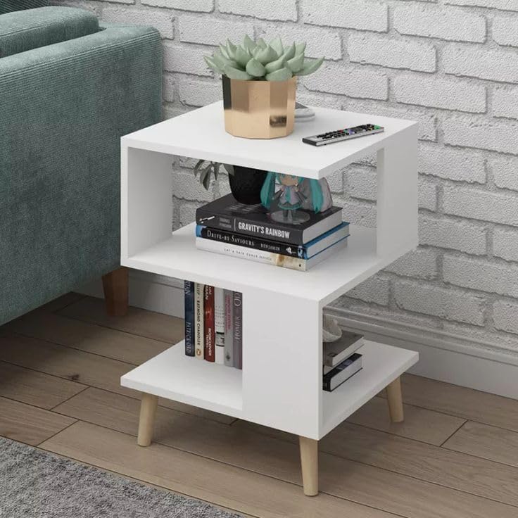 See full amazon price history chart for NAMRA ARTS Bedside Table Modern Side Table Table Book Shelf Storage Rack Nightstand for Bed Sofa Bedroom/Living Room(White) NAMRA ARTS Bedside Table Modern Side Table Table Book Shelf Storage Rack Nightstand for Bed Sofa Bedroom/Living Room(White) (B0D66GDWC7) Amazon Price History, Amazon Price Tracker
