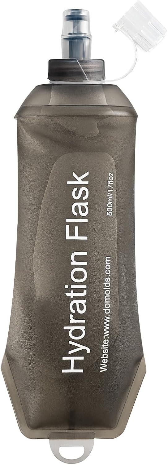 500ml Soft Flask Soft Water Bottle for Running, Hiking, Cycling and Climbing - Grey