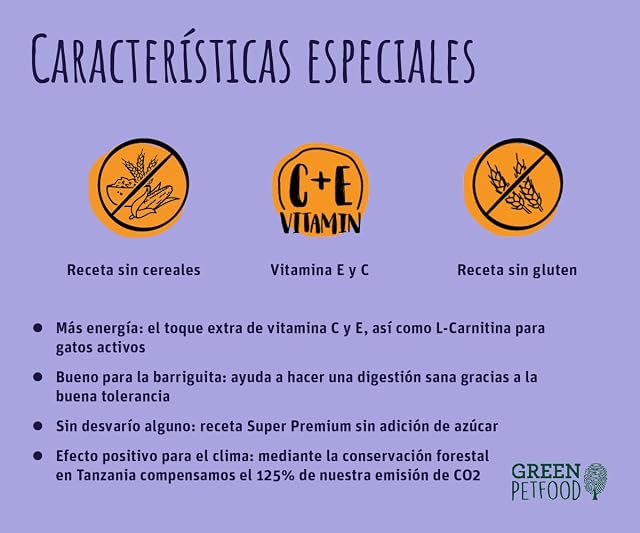 Foto 4 de 8 de Green Petfood FairCat Fit, 8 x 85 g, Alimento para Gatos al Aire Libre/Gatos, 1 Paquete, 1 x 1,57 kg