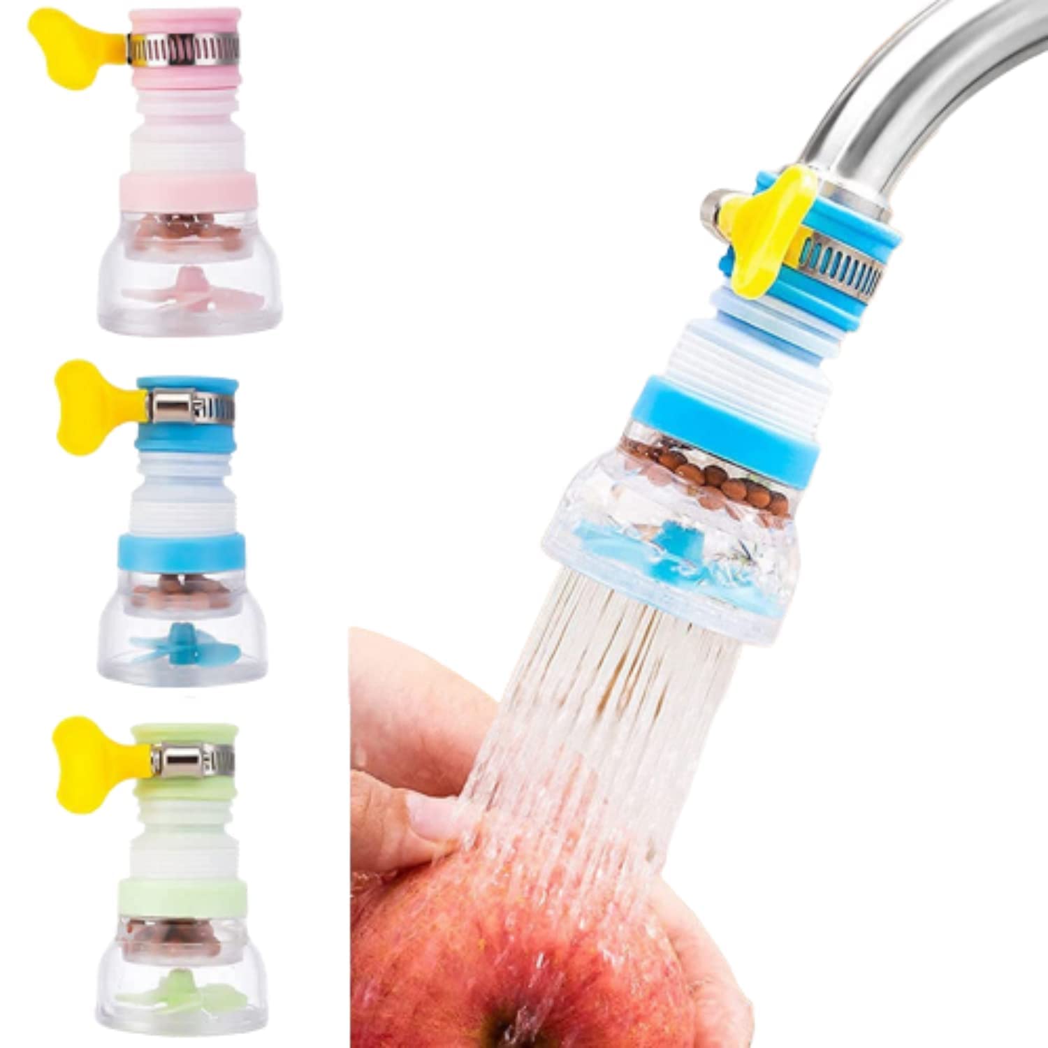 Raxon Innovation Tap filter, Tap extender for kitchen sink, Sink tap for kitchen, Water tap, Kitchen sink tap, Kitchen tap, Kitchen tap extension, Flexible Anti Splash Water Saving Movable Sink Faucet