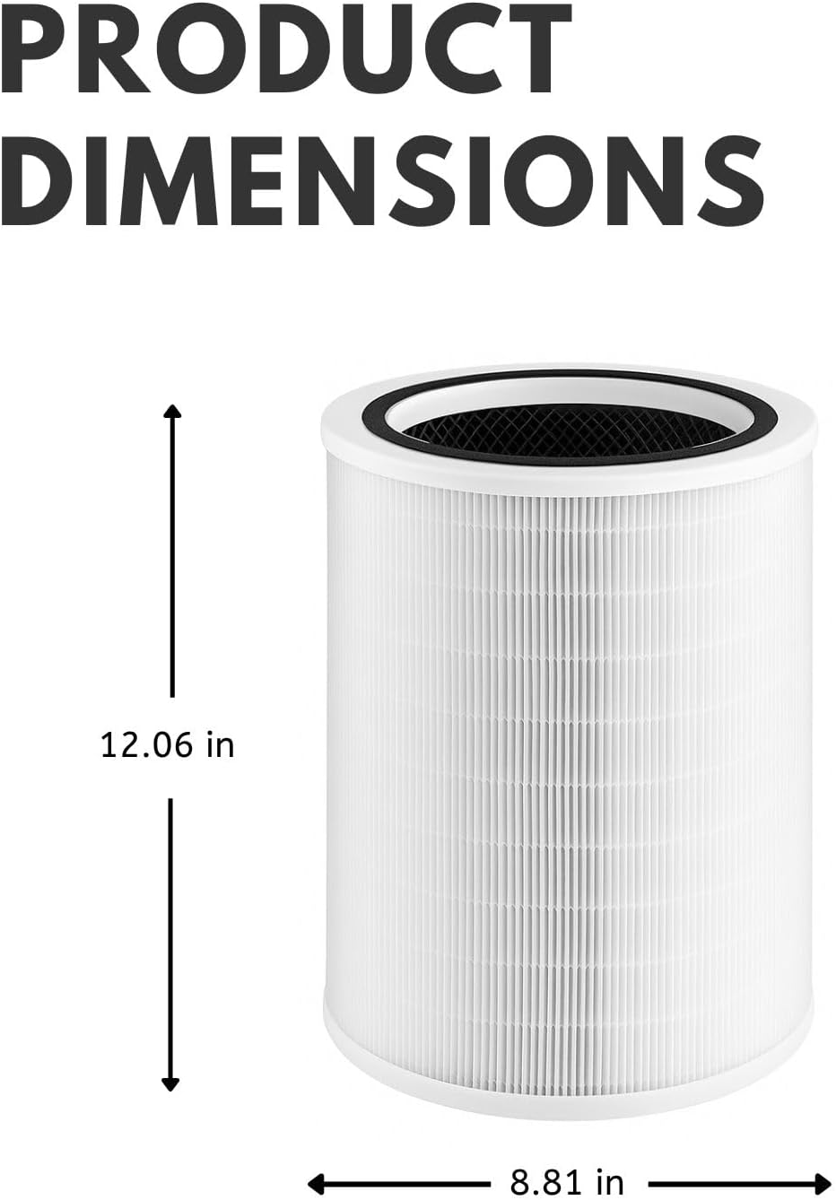 Nispira 12010 Filter Replacement for Clorox Large Air Purifier 11010 11011 3-in-1 True HEPA Activated Carbon Removes Smoke, VOCs, Odor 2 Packs - Image 2