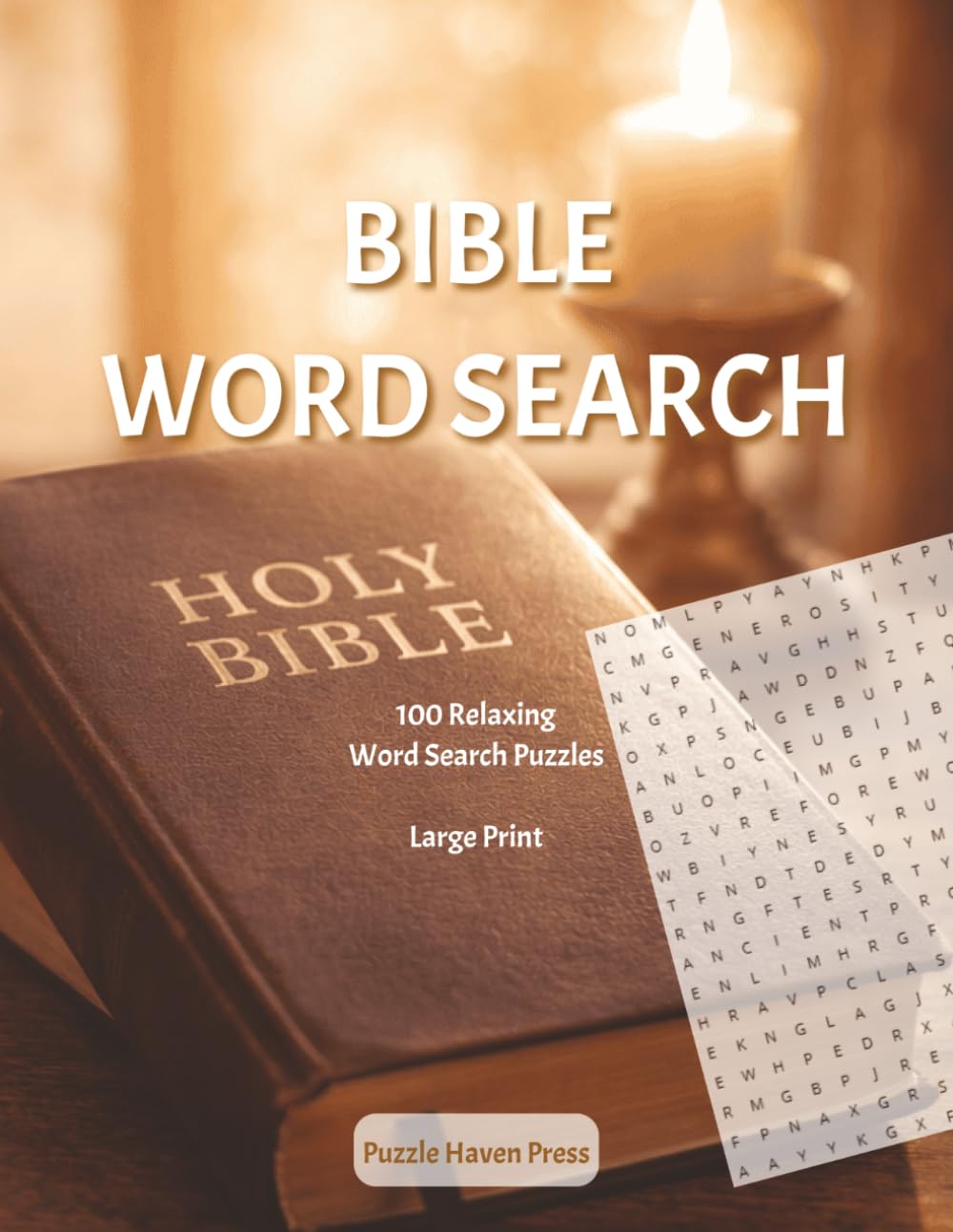 Bible Word Search: 100 Christian Word Search Puzzles for Adults Large Print
