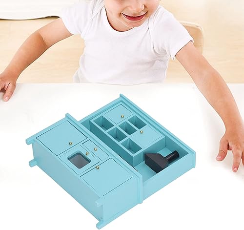 Miniatura 1 de Juguete de cocina de casa de muñecas, juego de muebles de cocina en miniatura realista de madera, juguete educativo para casa de muñecas en