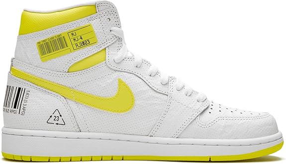 white and yellow jordans
