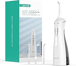 VOYOR-HEALTH Dental Irrigator, Portable Oral Irrigator with Multiple Modes, IPX7 Waterproof, USB Rechargeable, Teeth Cleaning for Travel and Home Cordless WF400 (Black)