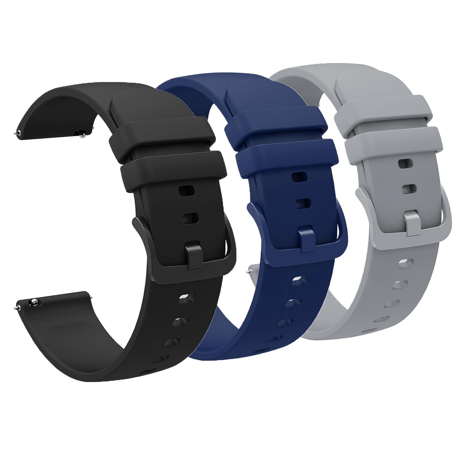 Compatible with EGQINR Smartwatch Bands Lamshaw Classic Watch Bands 18mm Soft Silicone Bands Bracelet Sports Strap Compatible with