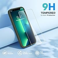 Vista 1549 de Miracase Funda diseñada para iPhone 13 Pro Max con protector de pantalla, [forro de microfibra suave antiarañazos], funda protectora de silicona