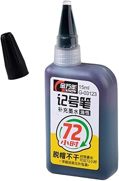 Marker Refill Ink - Permanent Oil Pigment, Waterproof Deep Hole Fluid, Super Colors Woodworking Supply, Quick Dry High Saturation Liquids | Writing Accessory for Carpenters & Tradesmen