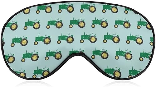 Green Tractor Sleep Eye Mask Soft Funny Eye Shade Blindfold Eye Cover Máscara para dormir para viajes
