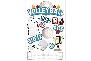 Paper House Productions Volleyball 3D Cardstock Stickers