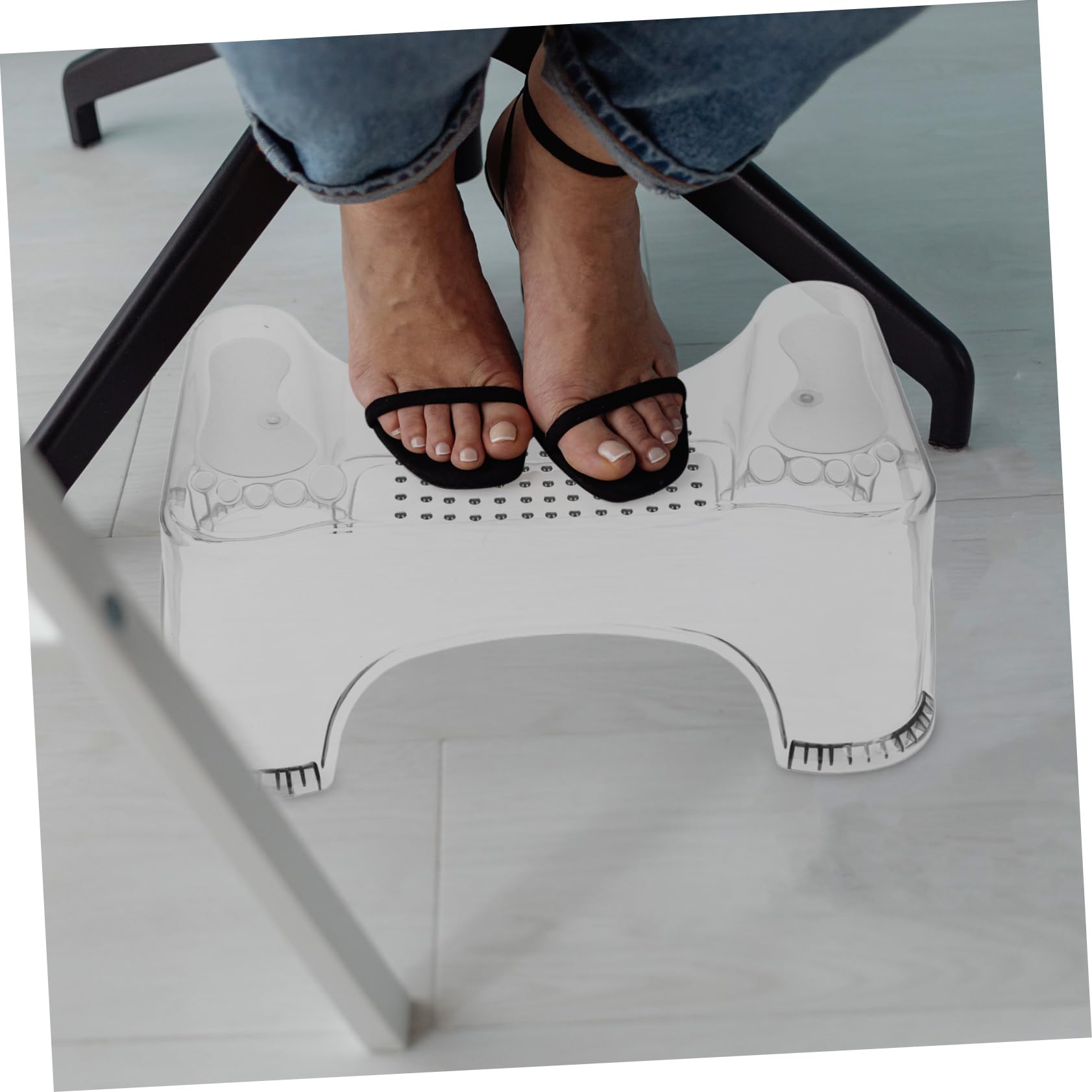 Sgabello per Wc per Bambini Design Antiscivolo in Pet Multifunzionale, Rialzo Bagno per Anziani e Ragazzi, Pratico Sgabello da Bagno Sicuro e Resistente