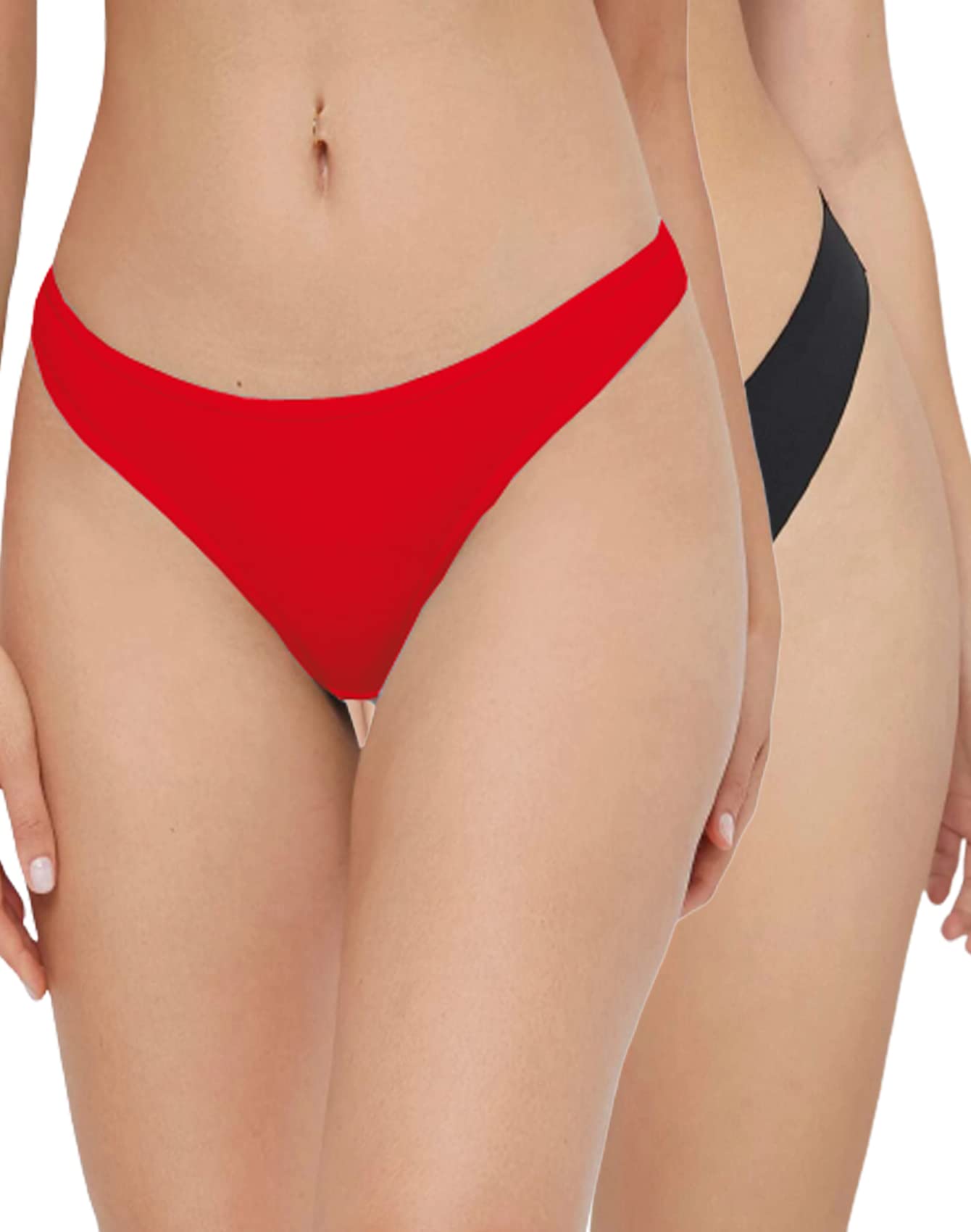 J.B.COLLECTIONWomen Cotton Thong Panties for Everyday (Pack of 2)