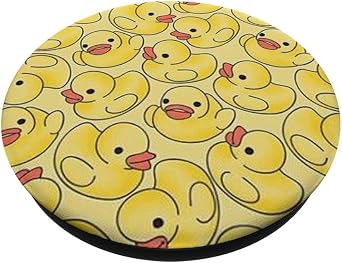 Pretty Cute Baby Yellow Rubber Duck Pattern Adorable Ducky PopSockets Adhesive PopGrip