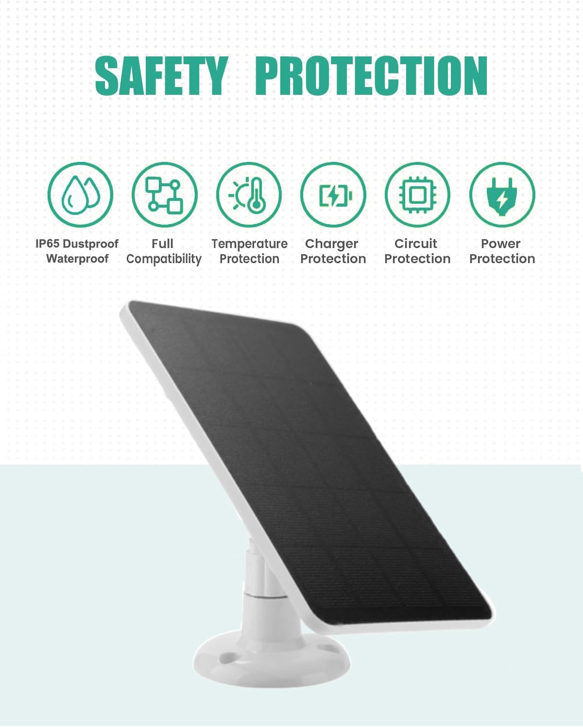 CYZYYLS Ring Solar Panel,4W Solar Panel for Security Camera Compatible with Stick Up Camera/Spotlight Cam Battery/Argus Cam,Weatherproof Ring Solar Charger with 10FT Micro USB/Type C/DC Cable(1 Pack)