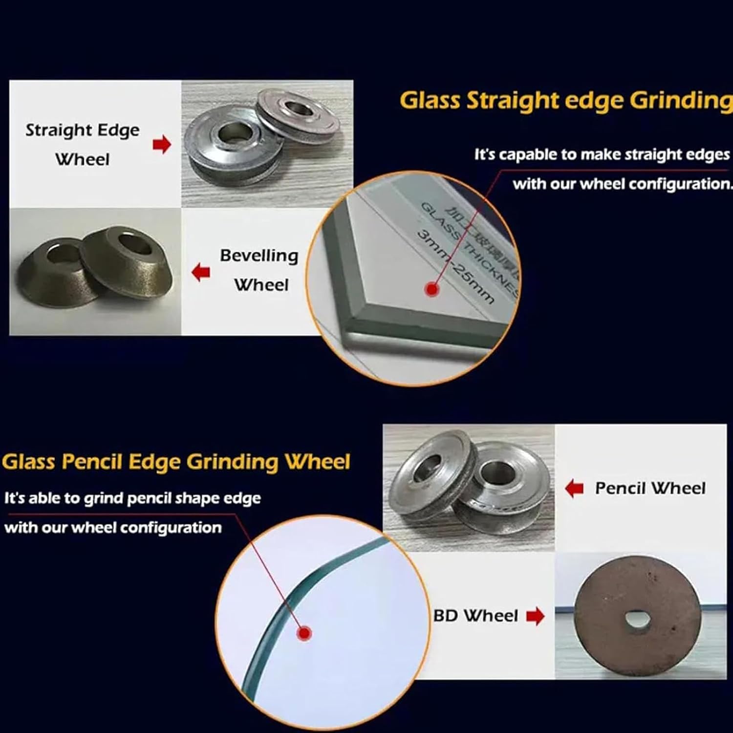 800W Portable Small Glass Edger with Polishing Wheel,8000r/min Straight Round Bevel Edge Grinder Polish Edge Machine,110V-220V