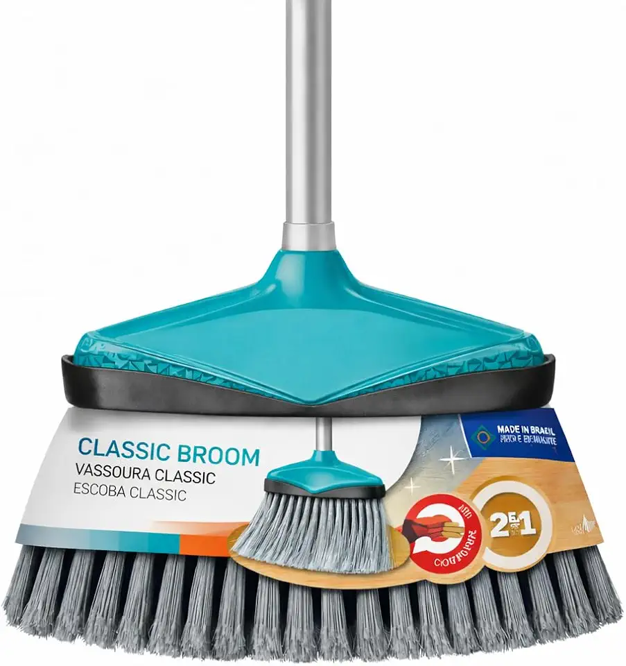 Vassoura Original com Cerdas Resistentes – Ideal para Uso Interno e Externo