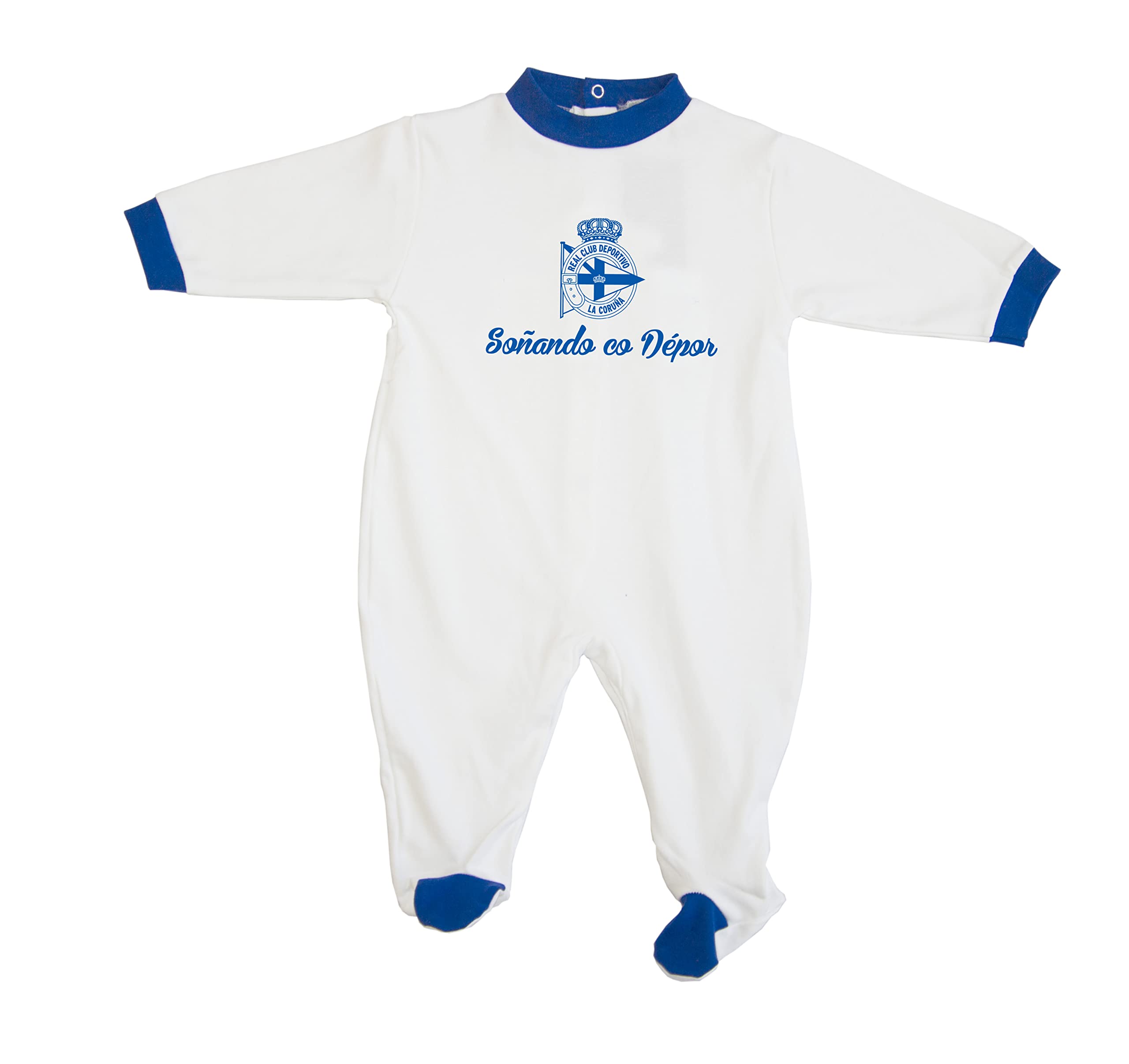 Deportivo De La coruña Pelele T18, Blanco, Talla 18 Unisex bebé