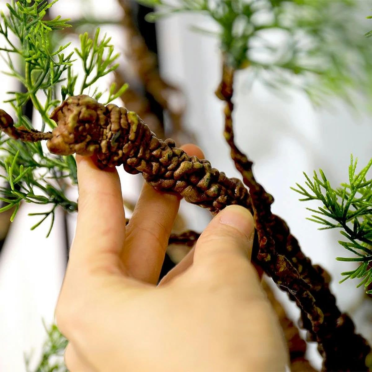 5 rami/100 cm artificiale finto pino ramoscello piante verdi Liana appeso a parete in rattan fiori flessibili arco arredamento da giardino-albero di vite