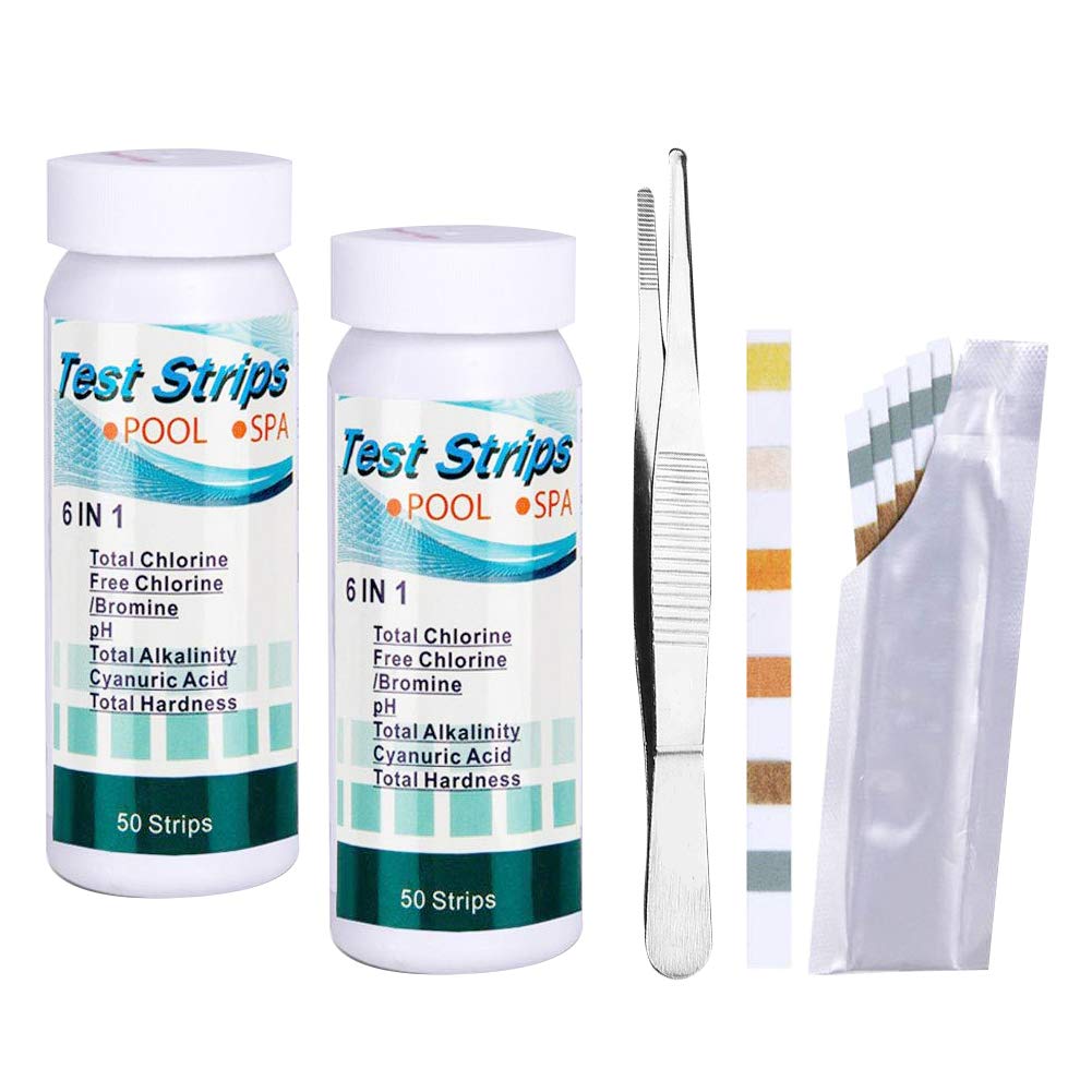 Buy HUIMALL 100 PCS Water Test Strips, 6 in 1 Pool Test Strips Spa Test
